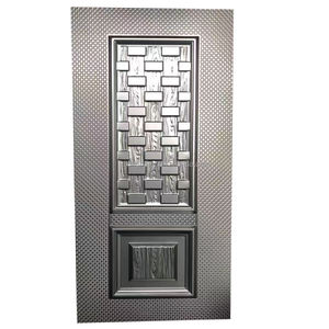 Peau de porte en tôle d'acier galvanisée en relief - Product Image 1