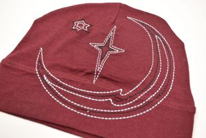 Casquettes de sport pour hommes GECKO MASTER 100% laine mérinos brodées, ajustables, pour un usage quotidien, couleur rouge vin, pour le cyclisme - Product Image 1