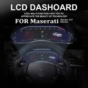 วิทยุติดรถยนต์พร้อมจอ LCD ดิจิตอลสำหรับมาเซราติ จีที ปี 2007 2008 2009-2018 แผงหน้าปัดคริสตัล จอแสดงผลเสมือนจริง มาตรวัดความเร็ว - Product Image 6