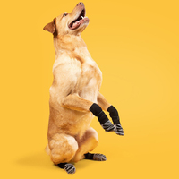 Chaussettes antidérapantes pour chien en gros à Yiwu pour empêcher de lécher les pattes, chaussettes douces et adhérentes, protecteurs de pattes, chaussettes pour animaux de compagnie, chaussons pour chien avec griffes