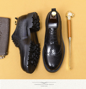 S0067Y Zapatos de hombre transfronterizos Cuero Brock tallado británico Formato de negocios al por mayor Cuero de vaca real Casual - Product Image 3