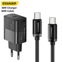 ESSAGER Kit 2 Pièces : Câble USB-C 29W 5V 3A et Chargeur USB-C PD 20W pour iPhone