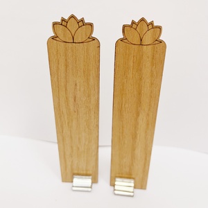 Mèches de bougie en bois, noyau en bois naturel sans fumée avec base en métal pour l'artisanat de fabrication de bougies bricolage - Product Image 3