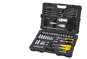 Pour ensemble d'outils à main multifonctions en acier de 125 pièces paquet rigide pour l'installation et l'entretien de l'équipement des voitures - Product Image 2