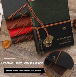 Blocco note fatto a mano in stile britannico LABON diario postale europeo in stile retrò diario spesso in pelle Kraft - Product Image 3