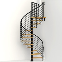 Escaliers de secours |   Escaliers en acier de secours avec garde-corps de sécurité (conformes aux normes ISO)