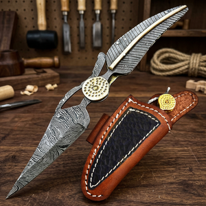 Couteau artisanal OEM tendance en acier inoxydable de qualité industrielle à lame fixe, idéal pour la chasse, le camping et les activités de plein air, avec garantie de 3 ans - Product Image 4