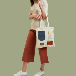 16.5 Inches Durable <b>Canvas</b> Tote Bag with Multiple Candy Colors New Design Portable <b>Handbag</b> With Multiple Pockets - Product Image 5