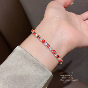 Nuovo arrivo Turkish Blue Eye bracciale CZ demone Eye amuleto braccialetto all'ingrosso donna gioielli - Product Image 4