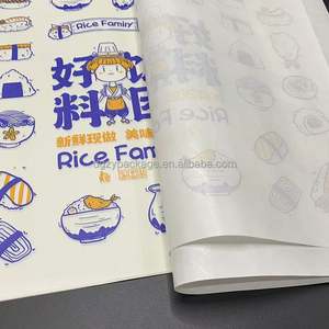 Custom Disposable Greaseproof Eco-friendly Food <b>Wrapping</b> <b>Paper</b> for Fried Chicken Hamburger Bread Cookie Packaging - Product Image 2