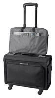 Chariot de voyage à roulettes en polyester personnalisé OEM pour avion de ligne Bagages de pilote à la mode avec fermeture à glissière