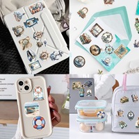 50 pegatinas retro impermeables de navegador, decoración DIY de dibujos animados para fundas de teléfono, cuadernos y vasos.