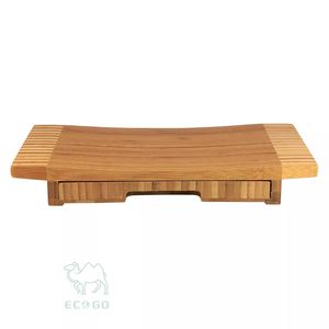 Tabla de quesos de bambú multifuncional con divisores para servir aperitivos de fiesta - Product Image 2