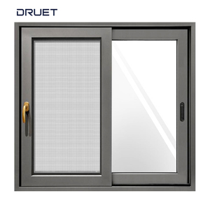 Fenêtres coulissantes modernes <span class=keywords><strong>DRUET</strong></span> en alliage d'aluminium avec verre trempé pour balcon - Conception coulissante - Product Image 4