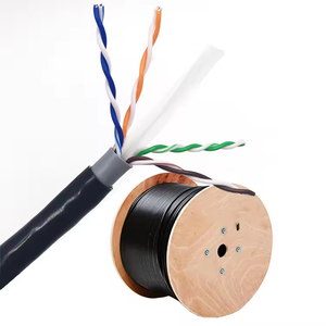 สายเคเบิลอีเธอร์เน็ต CAT6 สำหรับภายนอกอาคาร CCA UTP/FTP/SFTP ตัวเลือก 23AWG ป้องกันรังสียูวี กันน้ำ สาย PE สองชั้น สำหรับเครือข่าย LAN รองรับ PoE กล้องวงจรปิด - Product Image 5