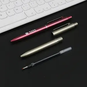 Vendita calda colorato 0.5mm penna Gel nero con Logo personalizzato utilizzato in ufficio scolastico scrivere senza problemi di buona qualità
