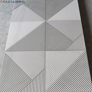 Revêtement de façade insonorisant unique en forme 3D, panneaux muraux extérieurs en fibres-<span class=keywords><strong>ciment</strong></span> sculptées Linea - Product Image 2