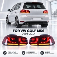 Feux arrière LED PCS-T04 pour VW Golf 6 MK6 GTI 2008-2013, ensemble de feux arrière avec clignotants séquentiels