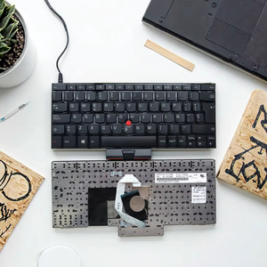Teclado de repuesto para Lenovo <span class=keywords><strong>Thinkpad</strong></span> X121E X130E x131e X140E E220S E220S E11 E12 E125 S220 X131 E120, marco negro y punto rojo - Product Image 2