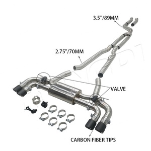 Factory Direct 304 Stainless Steel Exhaust Valve Catback for BMW 540i B58 G30 - Product Image 6