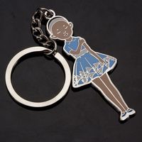 Porte-clés en métal personnalisé, porte-clés personnalisé avec personnage de poupée pour les cadeaux de fête à thème et les souvenirs d'événements caritatifs