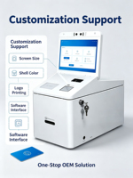Terminal de service portable d'intérieur Lehua 10,1 pouces avec reconnaissance faciale, lecteur de codes-barres, SDK, paiement par carte, tout-en-un