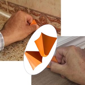 Outil de calfeutrage en silicone réutilisable, outil de finition et de lissage du calfeutrage, applicateur de calfeutrage pour l'élimination des joints de carrelage et de fenêtres - Product Image 4