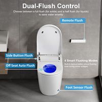 Toilettes intelligentes modernes à ouverture et chasse d'eau automatiques, WC électrique intelligent en céramique pour salle de bain