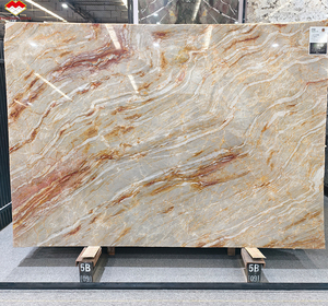 Losa de cuarcita <span class=keywords><strong>Nacarando</strong></span> personalizada, cuarcita Van Gogh Natural, piedra de cuarcita dorada para encimera de cocina, paneles de pared, suelo - Product Image 1