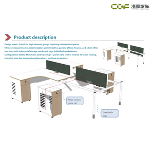 Modern Workstation Desk Office Furniture 2 4 6 Person <strong>Work</strong> Station Desk Cubicle Workstation <strong>Table</strong> <strong>for</strong> Office Room - Product Image 4