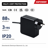 Adaptor Daya 24V 4A 96W AC DC, Colokan DC 5.5x2.5mm, Catu Daya Switching Persegi 100-240V untuk Lampu LED Strip dan Kamera CCTV