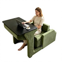 Canapé-lit italien minimaliste 3-en-1, design télescopique pliable, capacité de charge de 500 kg, canapé-table double usage pour salon/chambre