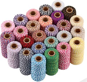 OKAY <span class=keywords><strong>109</strong></span> Yards 2mm Cordon en Coton Coloré pour Bricolage, Corde de Boulanger pour Emballage Cadeau, Noël, Mariage, Décoration Intérieure - Product Image 4