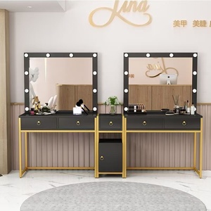 K Easy Assemble Cosmetics Dressing <b>Table</b> Dressing <b>Table</b> Classic Vanity <b>Table</b> With Led Light Makeup <b>Mirror</b> - Product Image 4