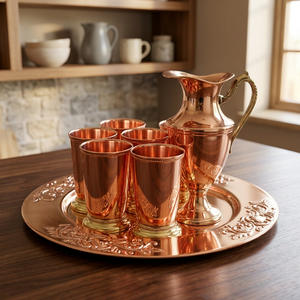 Juego de 8 Vasos de Cobre Sólido, Diseño Clásico y Duradero - Product Image 3