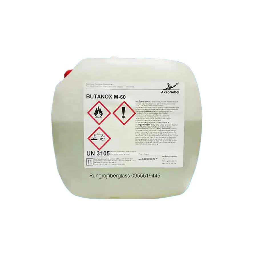 Butanox M-60 Is a Medium Reactive General Purpose Mekp with Low Water Content and 10% More Active Oxygen Than Butanox M 50