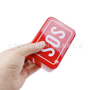 Kit de survie SOS, boîte de rangement en métal 9,5x6,5x3 cm, trousse de premiers secours compacte, fournitures d'urgence pour l'extérieur, équipement de sécurité - Product Image 5