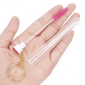 Disposable Glitter Eyelash <b>Brush</b> Tube Eyebrow <b>Mascara</b> Wand Applicator for Eyelash Extension Makeup <b>Brushes</b> With Key Chain - Product Image 6