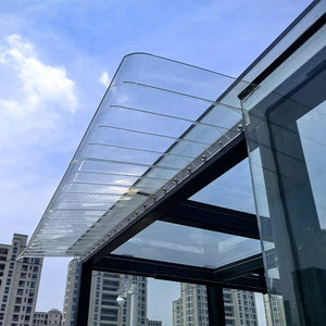 Abri de porte moderne en polycarbonate durable avec fenêtre <span class=keywords><strong>invisible</strong></span>, protection UV, couverture de patio extérieur, abri solaire résistant aux intempéries - Product Image 1