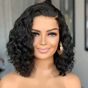 Kualitas Tinggi Wig Brasil Ekstensi Rambut Manusia Transparan HD Penuh Renda Depan Wig Rambut Manusia untuk WANITA HITAM