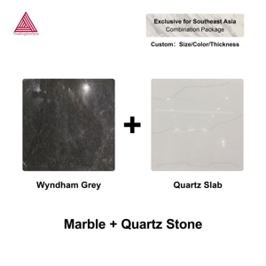 Paquete de Piedras de Mármol y Cuarzo con Descuento, Mármol Negro Denso para Pisos de Cafeterías Modernas y Construcción de Barras de Bar - Product Image 1
