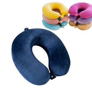 Oreiller de voyage portable en mousse à mémoire de forme, oreiller de voyage pour le cou, oreiller en forme de U pour avion - Product Image 1