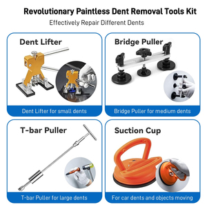 Kit complet d'outils professionnels PDR pour la réparation de bosses sans peinture avec marteau coulissant en T et extracteur à pont pour dommages de <span class=keywords><strong>grêle</strong></span> - Product Image 2