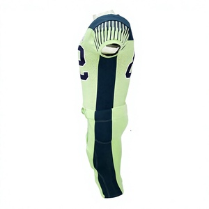 Uniforme de football américain vert marine 98 LMI-009 respirant 100% polyester détection par aiguille homme adulte OEM - Product Image 5