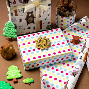 Animals And Trees <b>Pattern</b> Gift Wrapping <b>Paper</b> Double Sided Coated Art <b>Paper</b> For Gift And Craft Use - Product Image 2