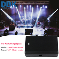 Système de sonorisation portable actif à ligne acoustique pleine gamme bidirectionnel professionnel de 12 pouces, étanche, 400 W RMS/800 W de puissance crête pour scène DJ