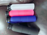 Bouteille d'eau sportive PCTG à large ouverture, bouteille de motivation OEM, bouteille d'eau en plastique Tritan de 550 ml avec couvercle à vis