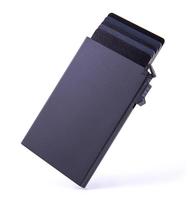 Nouvelle conception personnalisée en métal en aluminium porte-cartes de crédit portefeuille blocage rfid mince pop-up porte-cartes portefeuille pour hommes
