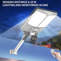 Farola Solar LED Todo en Uno con Control por Aplicación, Cámara CCTV 4G de 5MP, IP65, Aleación de Aluminio, 80 CRI, Luz Diurna de 6000K, Garantía de 3 Años