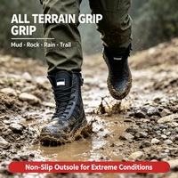 Bottes tactiques de sécurité montantes en cuir PU pour hommes, idéales pour l'hiver, les activités extérieures et les gardes de sécurité, personnalisables OEM/ODM, certifiées ISO CE